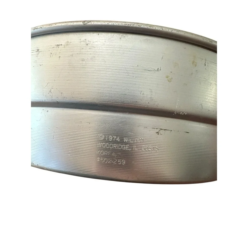 1974 Wilton Happy Birthday Round Cake Pan Aluminum Baking Mold #502-259‎